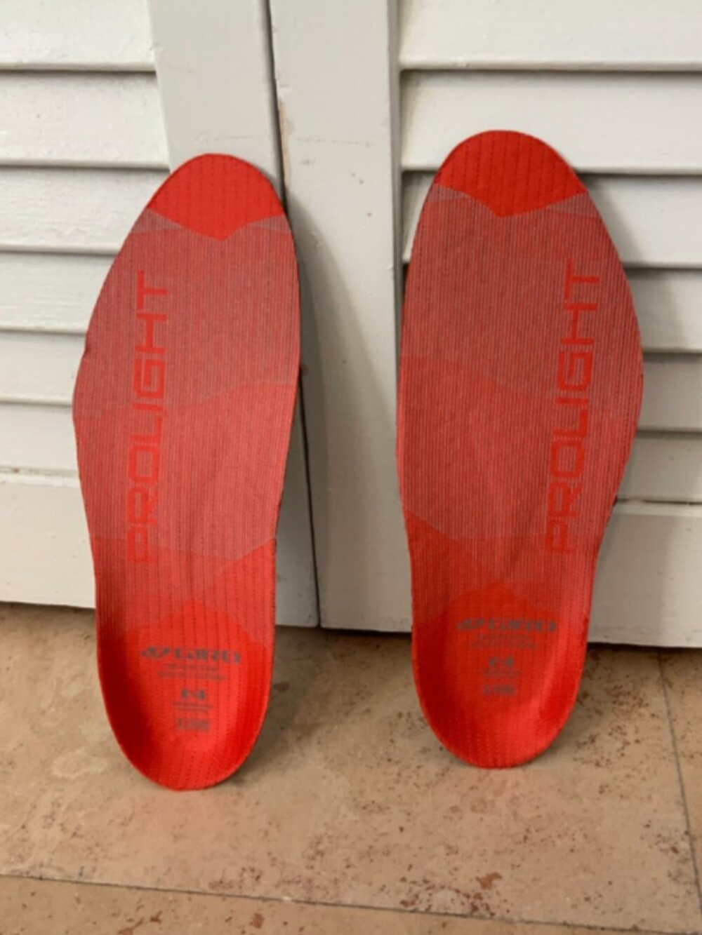 Giro Prolight Cycling Insoles Footbeds L/XL w Adjustable Arch Inserts Red